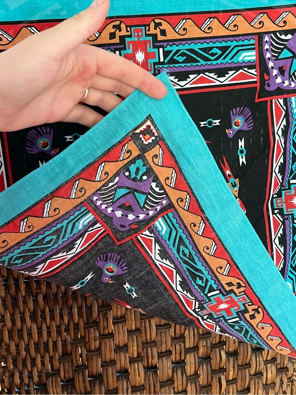 Southwestern Aztec Wamcraft Bandana Cotton Blend